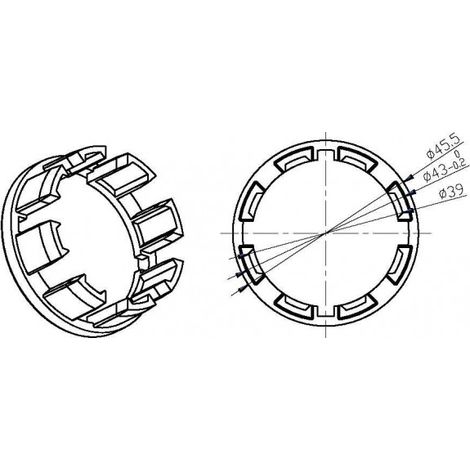 Adaptateur pour tuyau ZF 45 CAME 001YK4112