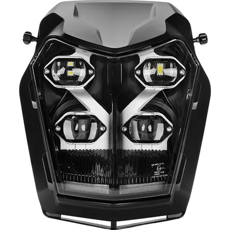 Ensemble de phare LED de moto, certifié E-MARK, construction durable, Avec E-MARK E24 (1/2)