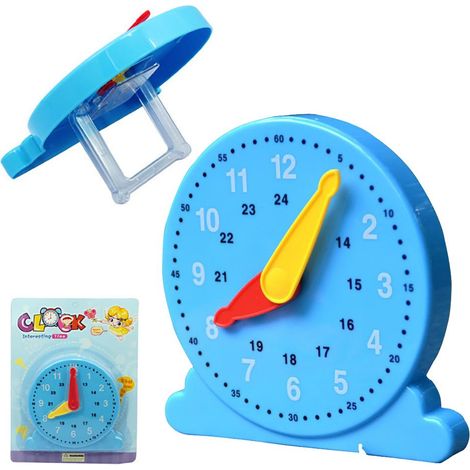 Horloge jouet pour enfants, horloge d'apprentissage, montre d'apprentissage, modèle d'horloge à heure réglable, horloge d'apprentissage (1/5)