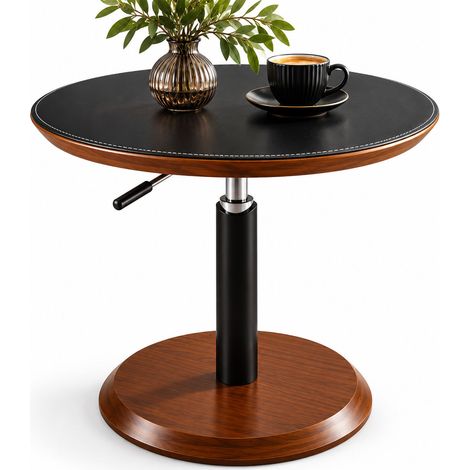 Höhenverstellbarer Beistelltisch K80 Ø50 cm Schwarz (1/5)