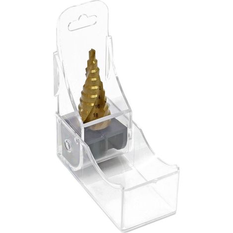 Wiltec HSS Stufenbohrer titanbeschichtet, 4-20 mm, Schaft Ø 10 mm, Kegelbohrer mit Titanbeschichtung, Schälbohrer für Edelstahl, Konusbohrer Senkbohrer