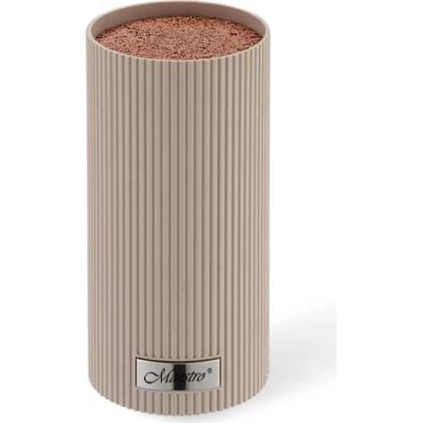 Portacoltelli universale con blocco portacoltelli, utensili da cucina, beige, maestro MR-1437-BG