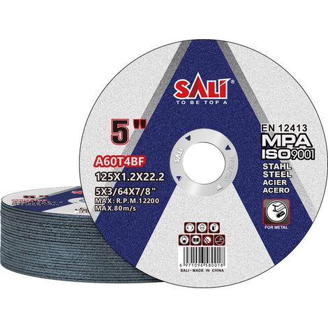 Disque à Tronçonner 125 Métal 125 X 1,2 X 22,23 mm Disque de Coupe 25 Pièces Disque Découper pour Meuleuse d'Angle Pour Métal, Acier et Acier Inoxydable INOX Fer (1/5)