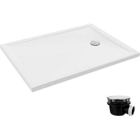 Jacob Delafon – Receveur de douche 120 x 90 cm rectangulaire en céramique – Bonde à droite – Surface lisse – Installation surélevée, posée ou encastrée