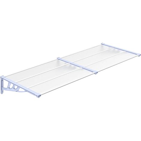 Door Canopy Grey and Transparent 239x90 cm Polycarbonate vidaXL