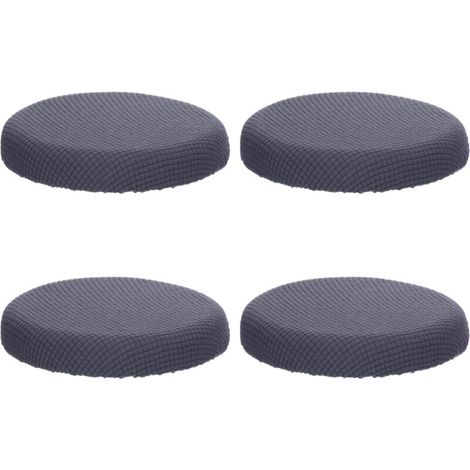 Set of 2 Round Stool Covers (Gray), Round Bar Stool Covers, Washable, Easy to Clean, Soft and Durable, Fits 25-30 cm Stools, YMYNY (1/3)