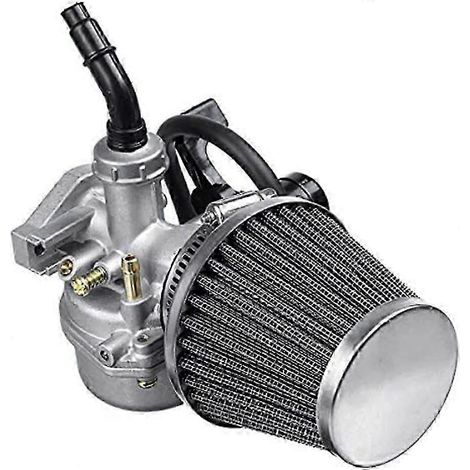 Carburateur 19 mm à starter gauche avec filtre à air intégré, compatible avec les moteurs de quads et motos tout-terrain jusqu'à 125 cm³.