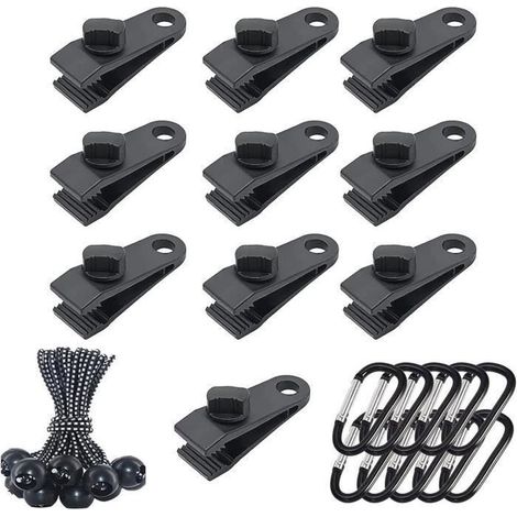 Clips de Bâche - Non spécifié - 30pcs - Réutilisables - Imperméables - Légers multicolore ACCESSOIRE DE TENTE DE CAMPING (1/4)