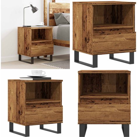 vidaXL Nachttisch Altholz-Optik 40x35x50 cm Holzwerkstoff (1/5)