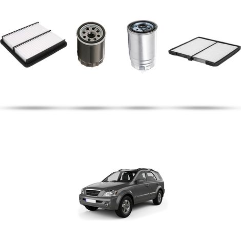 Kit tagliando 4 filtri compatibile con Kia Sorento I (JC) 2.5 CRDi 103kw dal 2002 (1/5)