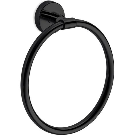 Inda - Porta asciugamani ad anello Gealuna in acciaio nero (1/2)