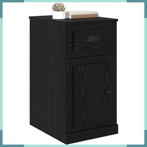 881449 Meuble d'appoint Chêne noir 40 x 50 x 75 cm Bois d'ingénierie (1/5)