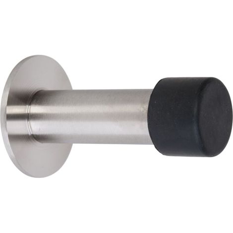Butoir mural rond en acier inoxydable 304 de 81 mm – Protégé par des capuchons en caoutchouc noir – Vis dissimulées incluses (1/4)