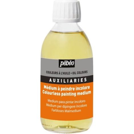 Médium à peindre - Pebeo - Incolore - 245 ml - Fluidifie les couleurs - Non jaunissant