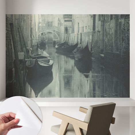 Fotomurale adesivo stickers - murali decorativo - soggiorno moderno - effetto realistico - Vecchio canale 104x70 cm (1/5)