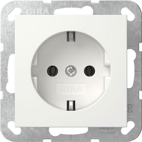 Gira SCHUKO-Steckd. SRK System 55 Reinweiß m [418027], 4180 27