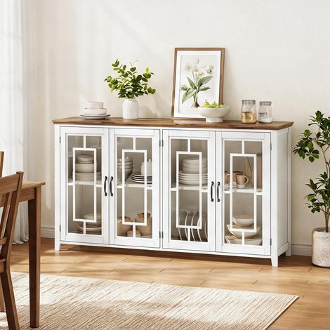 Buffet coloris blanc en MDF 160 x 40 x 86 cm (1/5)