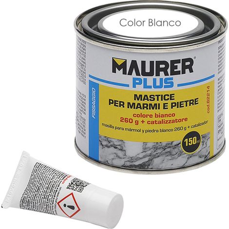 MAURER Masilla Para Marmol/Piedra 150 ml. Color Blanca