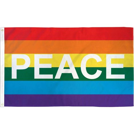 AZ FLAG Bandiera Arcobaleno Pace 90x60cm - Bandiera Peace - Rainbow Flag 60 x 90 cm (1/2)