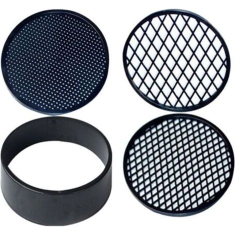 Tamis De Jardin - 4 En 1 Réglable - Pour Compost Et Sable - Diamètre 11 Cm - Plastique - Noir - 1 Pièce (1/5)