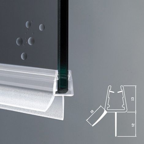 Guarnizione Box Doccia con Gocciolatoio  Vetro 4mm 5mm EC-424  Lunghezza 100 cm