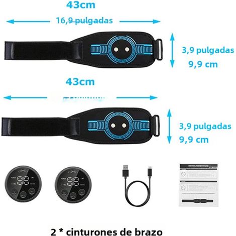 Appareil d'électrostimulation musculaire (EMS), ceinture de renforcement abdominal, masseur amincissant, pour le ventre, la taille, le dos, les bras et les jambes, massage fitness, chargement USB, 2 s