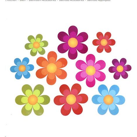 Lot de 20 autocollants antidérapants originaux pour baignoire,douche,sol de douche,fleurs vives (1/5)