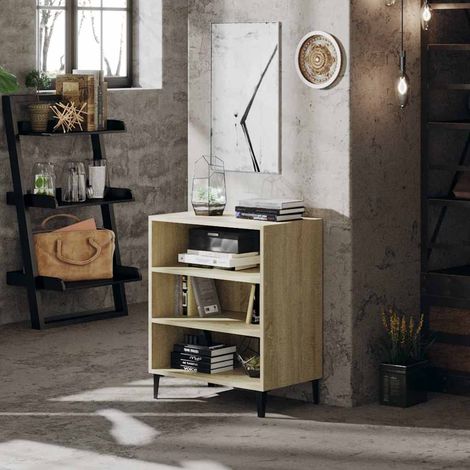 806061  Sideboard Sonoma Oak 57x35x70 cm Engineered Wood vidaXL (1/5)