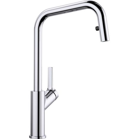 BLANCO 520765 JURENA-S, Rubinetto da Cucina – Miscelatore monocomando, Superficie cromata, Alta Pressione. 1 Pezzo, Cromo, L (1/5)