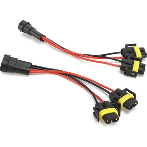 H11/H8 Stecker-zu-Buchse-Splitter-Kabelbaum für Nebelscheinwerfer und Doppelscheinwerfer