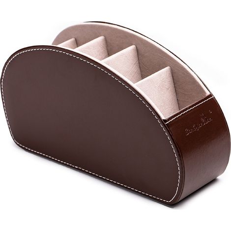 Remote control holder with 4 pockets, large stand for TV, DVD and Blu-ray remotes, storage for remote controls, pens, and mobile phones (1/5)