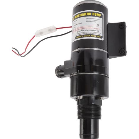 Pompe de relevage eaux usées 12V anti-colmatage, multi-protection efficace, macérateur pour toilettes, camping-car, yacht, cuisine. (1/5)