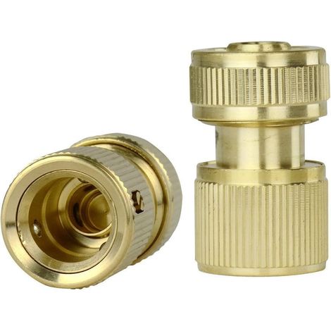 2 Raccords Rapides Aquastop, Connecteur Enfichable 13 Mm Et 15 Mm, Pour Tuyau Arrosage Jardin