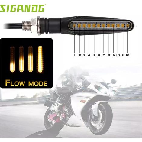 4 Mini-LED-Blinker, geeignet für Motorräder, E-Prüfzeichen, DC12V, IP67, dynamische Blinker, LED-Motorradblinker, für Roller, Quads, Cruiser und Offroad-Fahrzeuge (1/3)