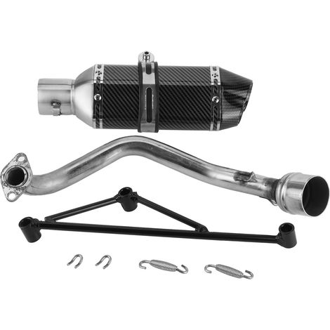 Échappement complet collecteur + silencieux look carbone pour scooter GY6 125 (1/5)