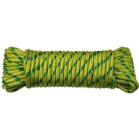 Cuerda Trenzada  05Mm Nylon Azul/Amarillo Tendedero Hyc 20 Mt