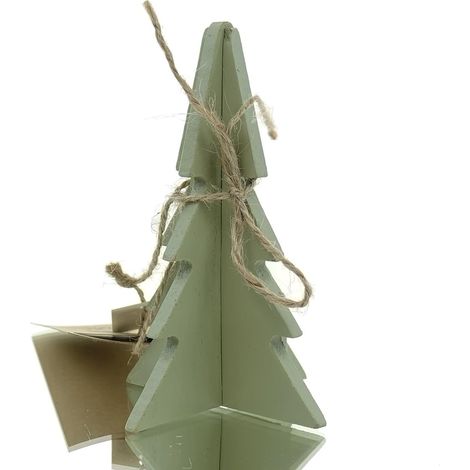 Boltze Weihnachtsdeko Tannenbaum Ceti S Hellgrün 11,5 cm - Holz