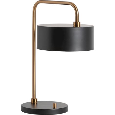 Lampe de salon art déco en fer noir finition marbrée élégante - Noir marbré élégant (1/3)