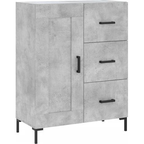 Credenza cassettiera mobile contenitore organizer cucina soggiorno salotto 695 x 34 x 90 cm legno ingegnerizzato grigio 020032068
