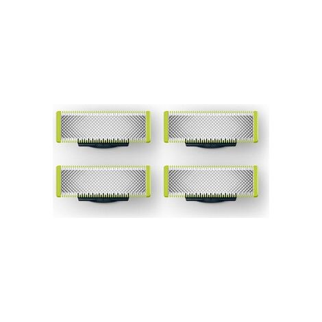 Philips – Accessoire de rasage OneBlade – Pack de 4 lames remplaçables – Technologie de double protection pour rasage confortable