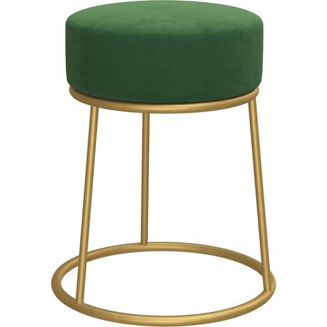 Tabouret rond Vert Velours