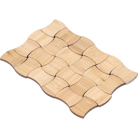 24 pièces de plancher miniature pour maison de poupée, à monter soi-même, imitation bambou réaliste, décoration (1/5)