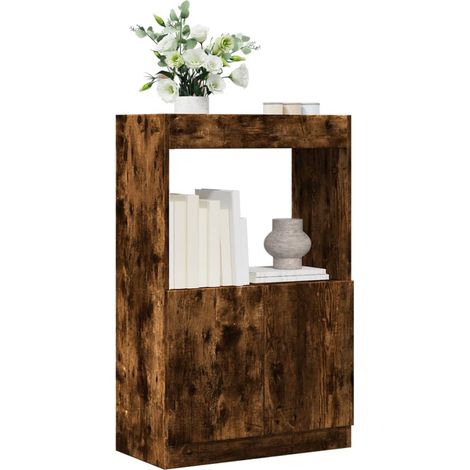 Highboard Räuchereiche 63x33x100 cm Holzwerkstoff