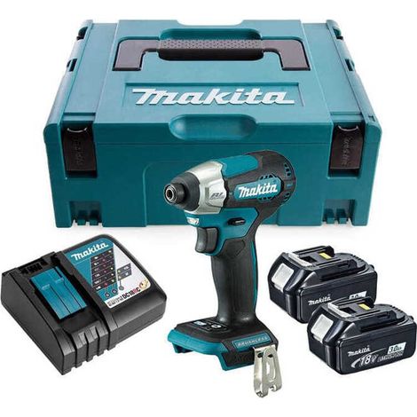 Makita avvitatore ad impulsi dtd157rfj (2 x 3,0 ah + dc18rc + makpac 2) 0088381738651
