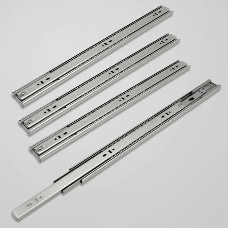 TolleTour Glissières de tiroirs 45mm coulisse à charge lourde coulisse à billes à sortie totale glissière étroite 500mm 4 pièces (1/5)