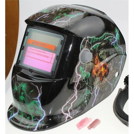 GENERIC-Casque de Soudure Automatique - Masque de Soudure avec 2 Lentilles et 2 Capteurs de filtre à ombre réglables DIN9-13 pour le soudage à l'arc de MIG TIG MAG [Classe énergétique A+++] (1/5)