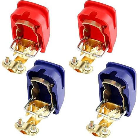 Adaptateur Bornes Batteries 12V Voiture, Rouge/Bleu (1/3)