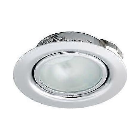 Spot encastré halogène 12 V 20 W, finition chromée blanc chaud, basse tension, alimentation requise, économie d'énergie (1/5)