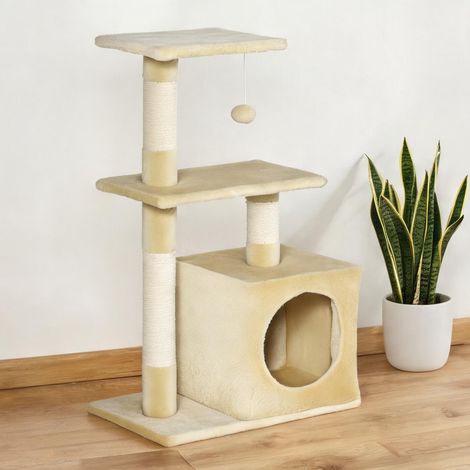 Arbre à chat beige 50 x 30 x 81,5 cm (1/5)