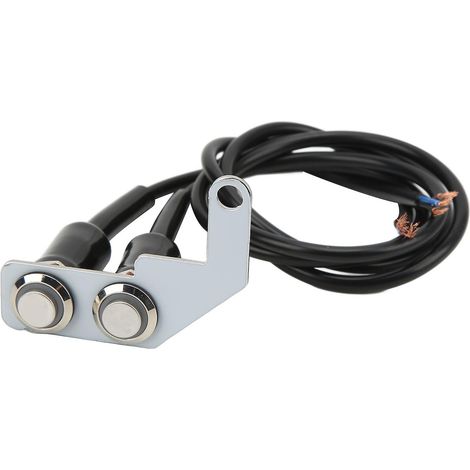 Interrupteur de guidon LED pour moto, phare antibrouillard, bouton marche/arrêt avec support en acier inoxydable pour vélo électrique, feu rouge, côté gauche